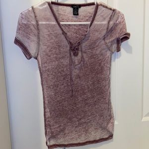 Womens shirt with lace up detail